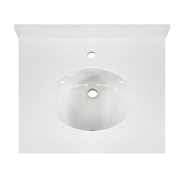 Vanity Top w/Ceramic Basin, 25x 22 in, Cahaba, Mfr#: CAVT25MF