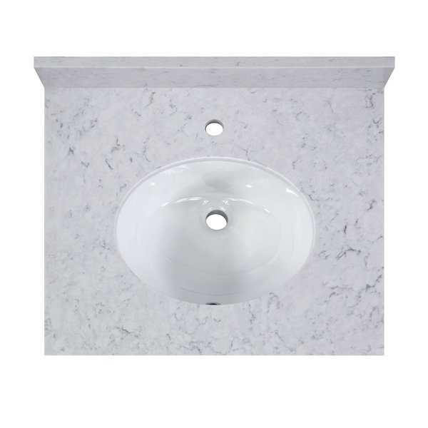 Vanity Top w/Ceramic Basin, 25x 22 in, Cahaba, Mfr#: CAVT25RM
