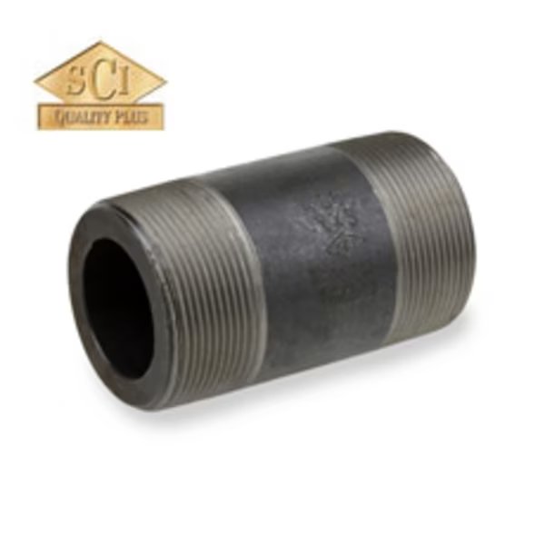 4" MNPT x MNPT Seamless Black Pipe Nipple Schedule XXH, Smith-Cooper, Mfr#: 4354005850