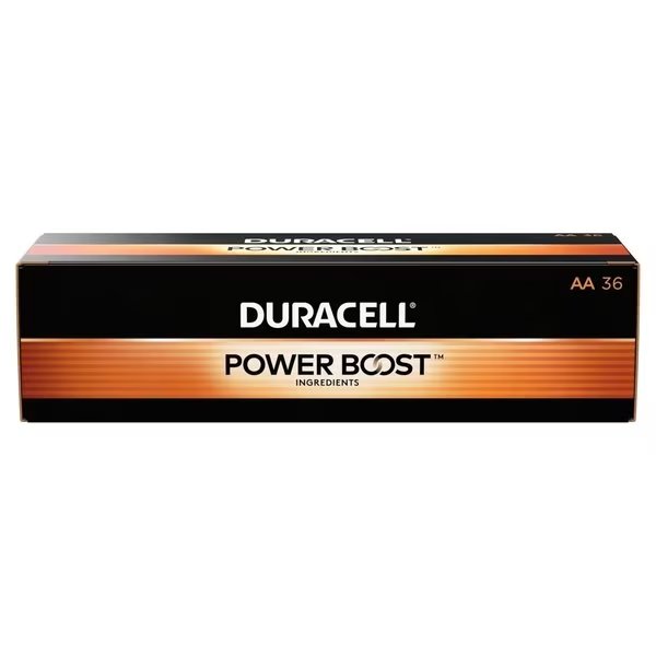 Coppertop AA Alkaline Battery, 1.5V DC, 36 Pack, Duracell, Mfr#: mn15p36