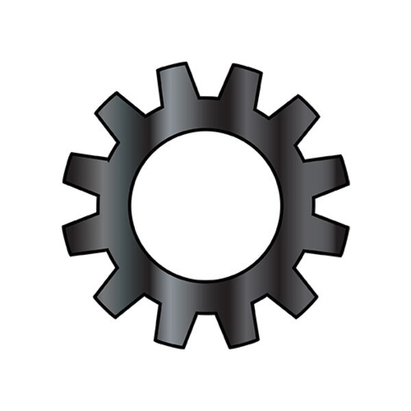 External Tooth Lock Washer, For Screw Size M6 Spring Steel, Black Oxide Finish, 6000 PK, EnjoyTool Select, Mfr#: M6D6797AB