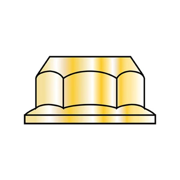 Flange Nut, M6-1.00, Steel, Class 10, Zinc Yellow, 10 mm Hex Wd, 3000 PK, EnjoyTool Select, Mfr#: M6D6923-10Y