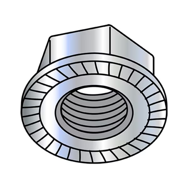 Flange Nut, M3-0.50, Steel, Class 8, Zinc Plated, 5.5 mm Hex Wd, 10000 PK, EnjoyTool Select, Mfr#: M3D6923S-8
