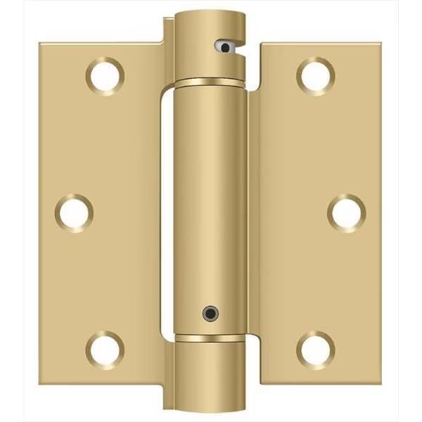Satin Brass Spring Hinge, Deltana, Mfr#: DSH35U4