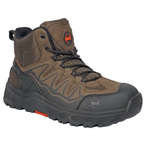 Hoss Mens Eric Hi Brown Oblique Safety T, Hoss Boot Co, Mfr#: 50239