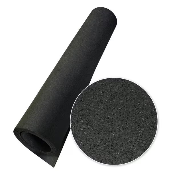 "Elephant Bark" Rubber Flooring - 3/8 in. x 4 ft. x 12 ft. - Black, Rubber-Cal, Mfr#: 03_102