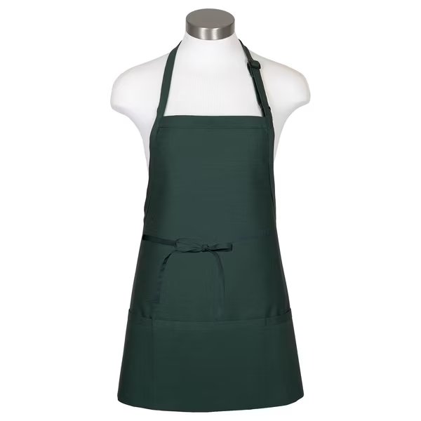 Apron, 3-Pocket Bib, F10, Hunter Green, Fame Fabrics, Mfr#: 18160