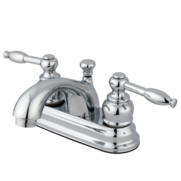 Dual Handle 4" Mount, 3 Hole FB2601KL 4" Centerset Lavatory Faucet wi, Polished chrome, Knight, Mfr#: FB2601KL