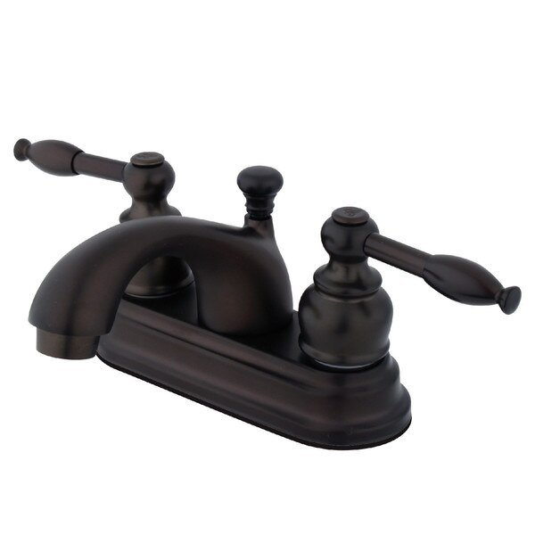 Dual Handle 4" Mount, 3 Hole FB2605KL 4" Centerset Lavatory Faucet wi, Oil Rubbed Bronze, Knight, Mfr#: FB2605KL