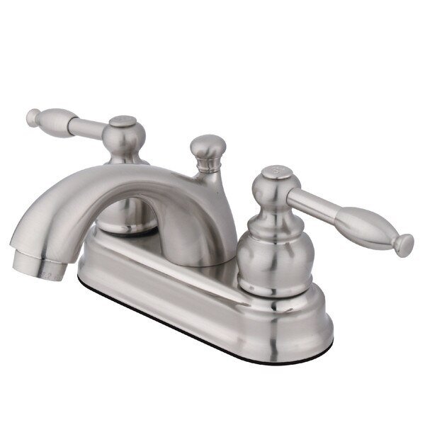 Dual Handle 4" Mount, 3 Hole FB2608KL 4" Centerset Lavatory Faucet wi, Brushed Nickel, Knight, Mfr#: FB2608KL