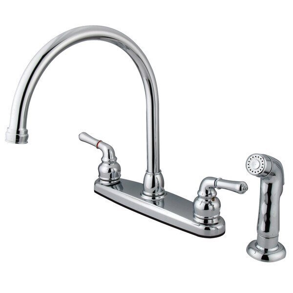 Manual, 8" Mount, 4 Hole FB791SP 8" Centerset Kitchen Faucet with, Magellan, Mfr#: FB791SP