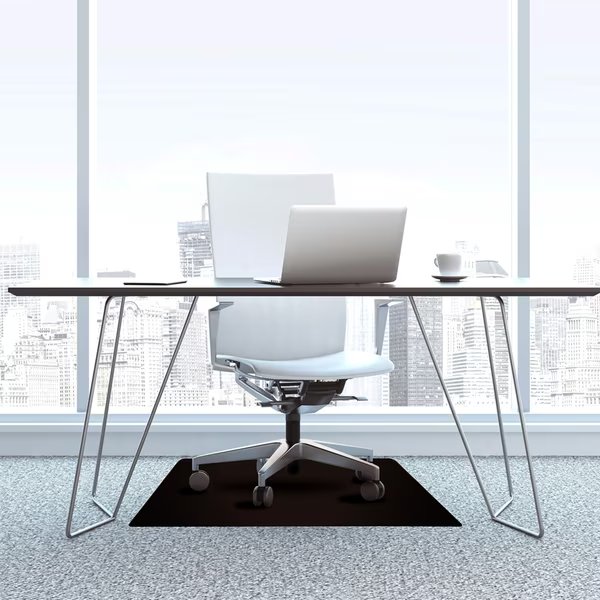 Chair Mat for Low Pile Carpet 1/4" or Le, Floortex, Mfr#: FR114860LEBV