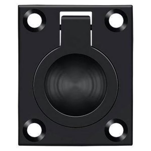 Flush Ring Pull, 1-3/4" X 1-3/8" Black, Deltana, Mfr#: FRP175U19