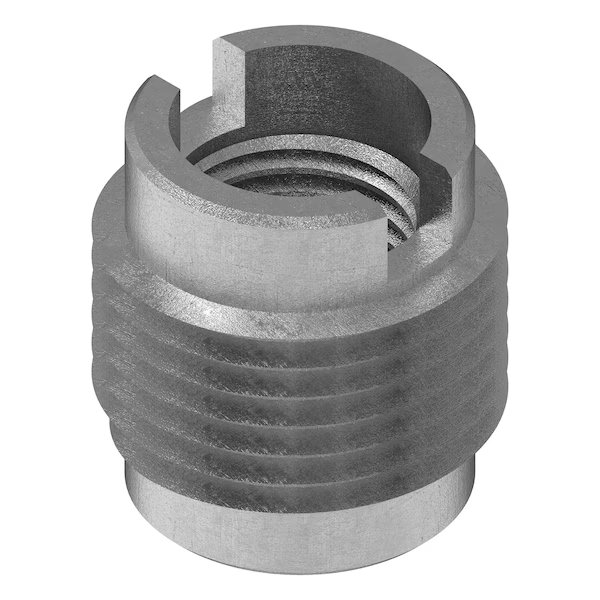 Knife Thread Insert, 3/8"-24 Int Thrd Sz, 5/8 in L, 1/2 in Dia., 18-8 Stainless Steel, Plain, 5 PK, EnjoyTool Select, Mfr#: 400-624-CR-PK5