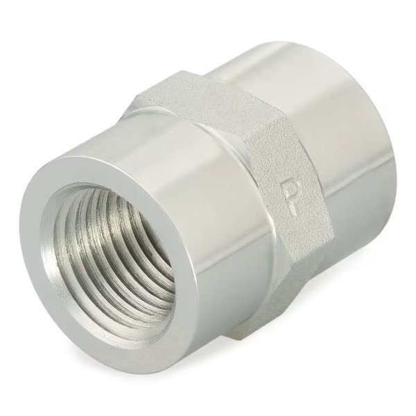 Coupling, Steel, 1/8 in Pipe Size, FNPTF, Parker, Mfr#: 1/8 GG-S