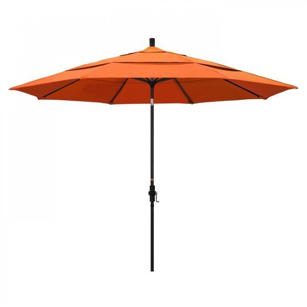 Patio Umbrella, Octagon, 110.5" H, Sunbrella Fabric, Tangerine, California Umbrella, Mfr#: 194061015346