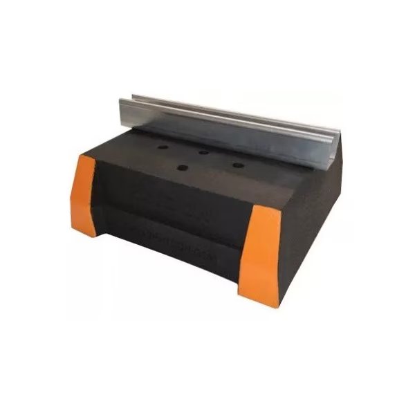 H Block Support, 12"Lx12"W Base, 5.63"H, Anvil, Mfr#: HB MEGA W/CHANNEL - HB MEGA-12-H-132-PG
