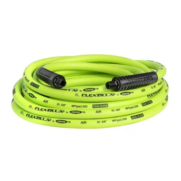 Air Hose, 3/8" x 25, 1/4" MNPT Fittings, Flexzilla, Mfr#: HFZ3825YW2