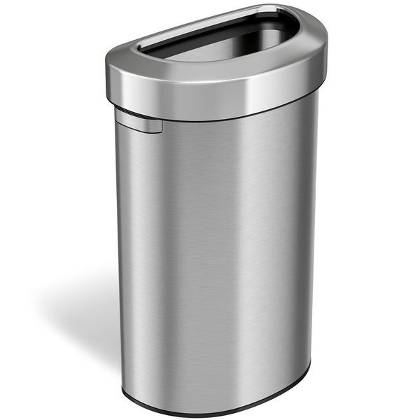 23 gal Round Trash Can, Silver, Stainless Steel, Hls Commercial, Mfr#: HLS23DOT