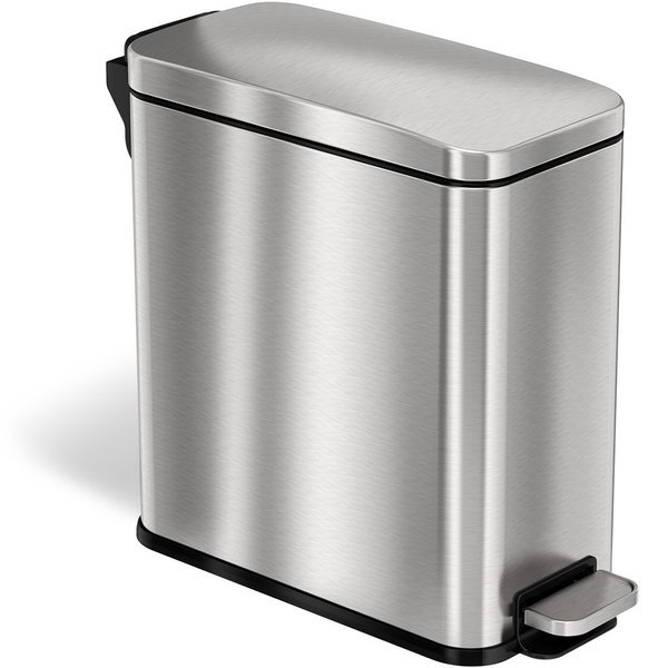 3 gal Trash Can, Silver, Stainless Steel, Hls Commercial, Mfr#: HLSS03R