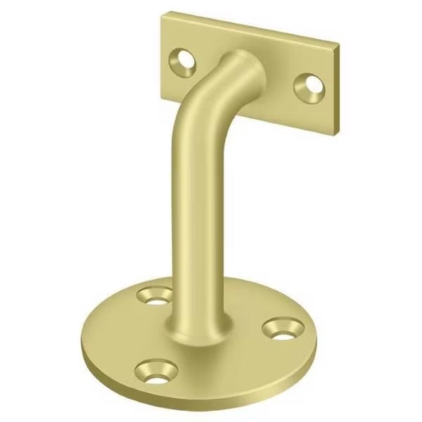 Hand Rail Brackets, 3" Projection Bright Brass, Deltana, Mfr#: HRC253U3
