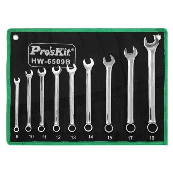 Combination Wrench Set, Metric, 9pc, Proskit, Mfr#: HW-6509B