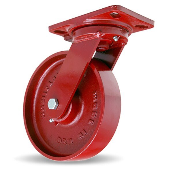 Plte Cstr, Swvl, Cast Iron, 8", 1500 lb, A, Hamilton, Mfr#: S-HS-8MB