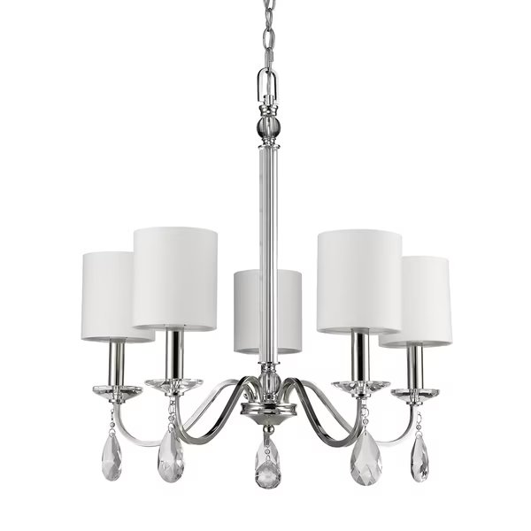 Lily 5-Light Chandelier Polished Nickel, Acclaim Lighting, Mfr#: IN11052PN
