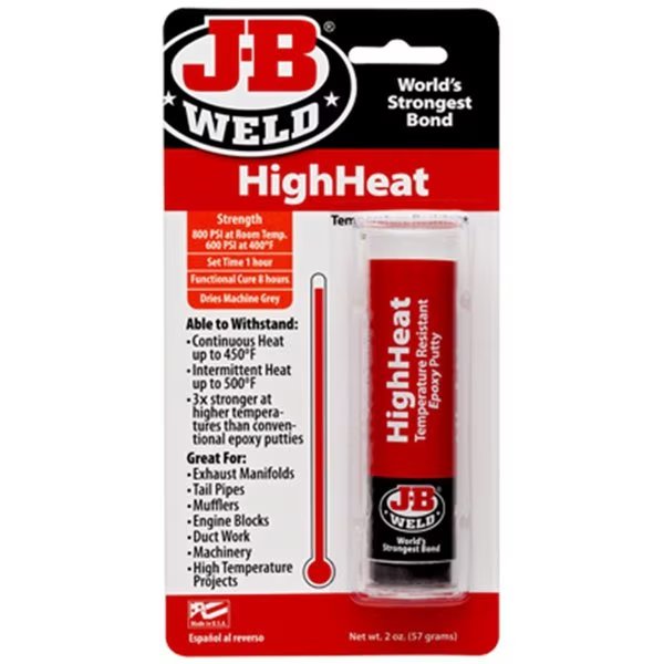 High Heat Epoxy Putty Stick, For Manifolds, Tail Pipes, Mufflers/O, J-B Weld, Mfr#: JBW8297