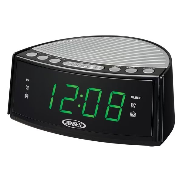 Digital AM/FM Dual Alarm Clock Radio, Jensen, Mfr#: JCR-160