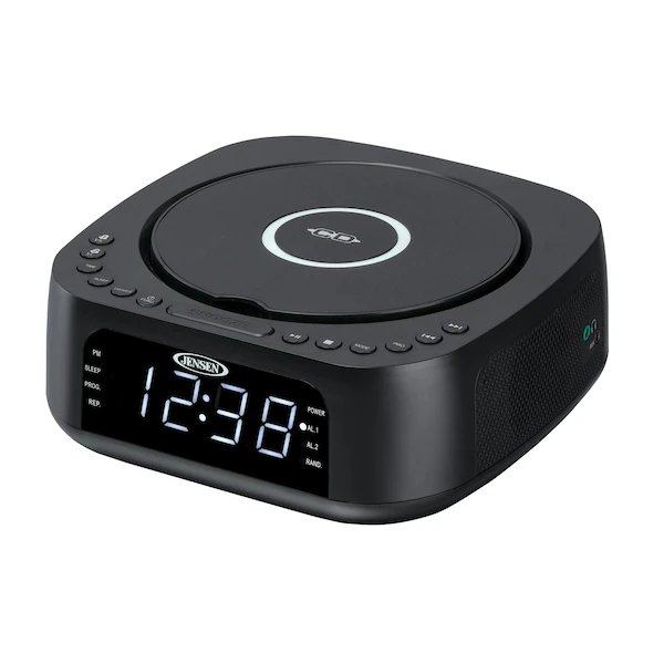 Dual Alarm Clock Radio w/ MP3 CD Player, Jensen, Mfr#: JCR-375