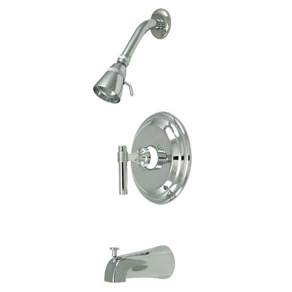 Tub and Shower Faucet, Polished Chrome, Wall Mount, Kingston Brass, Mfr#: KB2631MLT