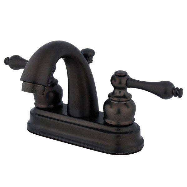 Dual Handle 4" Mount, 3 Hole KB5615AL 4" Centerset Lavatory Faucet, Oil Rubbed Bronze, Restoration, Mfr#: KB5615AL