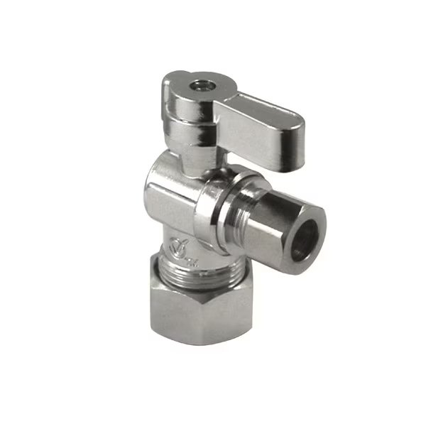 KF5330 5/8" OD Comp X 3/8" OD Comp Angle Stop Valve, Kingston Brass, Mfr#: KF5330