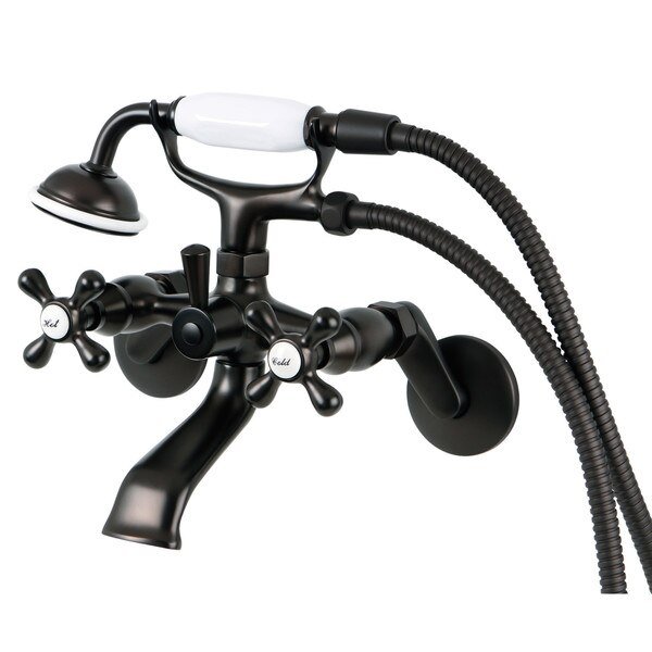 Wall-Mount Clawfoot Tub Faucet, Oil Rubbed Bronze, Wall Mount, Kingston Brass, Mfr#: KS266ORB