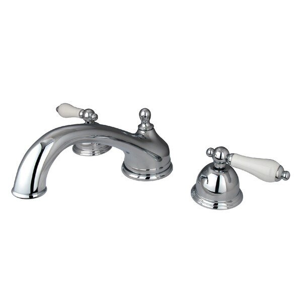 Roman Tub Faucet, Polished Chrome, Deck Mount, Kingston Brass, Mfr#: KS3351PL