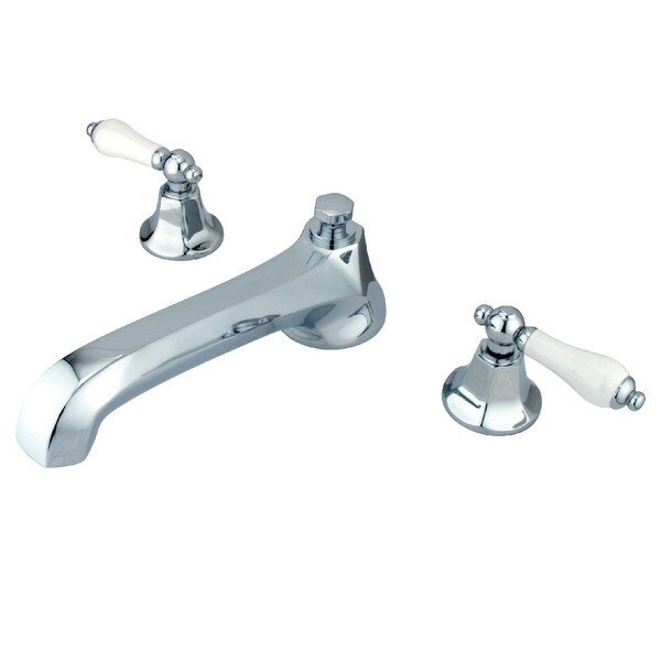 Roman Tub Faucet, Polished Chrome, Deck Mount, Kingston Brass, Mfr#: KS4301PL
