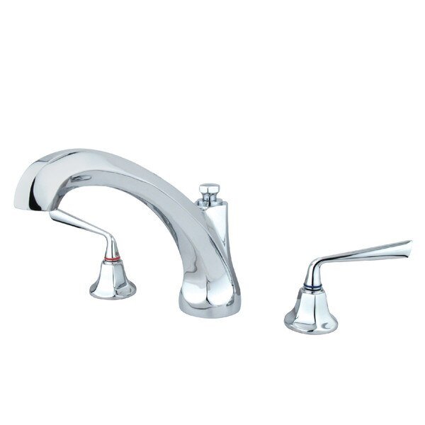 Roman Tub Faucet, Polished Chrome, Deck Mount, Kingston Brass, Mfr#: KS4321ZL