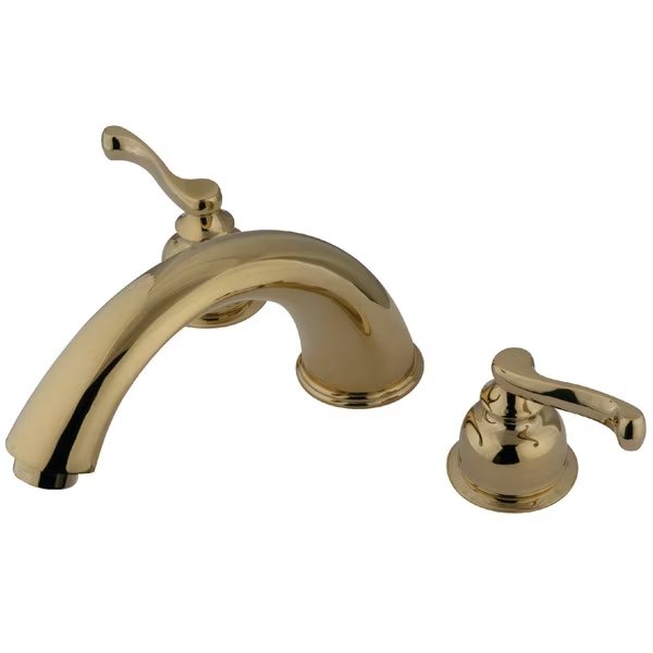 Roman Tub Faucet, Polished Brass, Deck Mount, Kingston Brass, Mfr#: KS8362FL