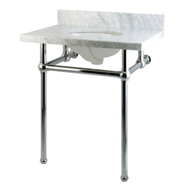 KVPB30MB1 Vanity & Sink with Brass Pedestal, Templeton, Mfr#: KVPB30MB1