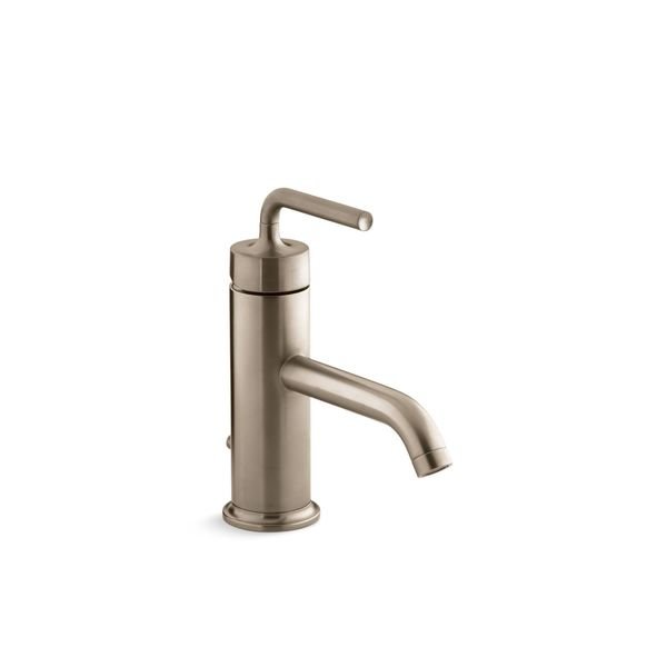 0 in Mount, 1 Hole Purist Single-Handle Bathroom Sink Fa, Brushed Bronze, Kohler, Mfr#: 14402-4A-BV
