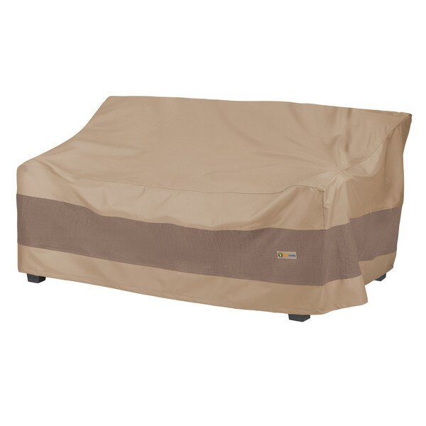 Elegant Swiss Coffee Patio Sofa/Loveseat Cover, 87"x37"x35", Duck Covers, Mfr#: LSO873735