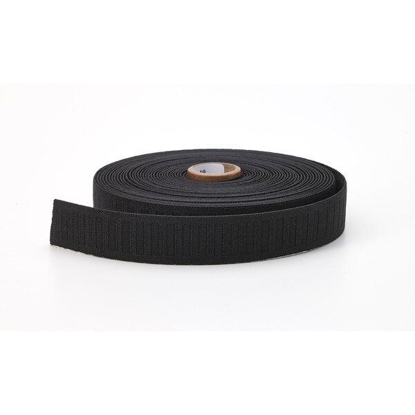 No Roll Elastic, Black, 1", 10 yd., PK2, 1 in Height, 3 inch Width, Pearl, Mfr#: M3020-9999-10