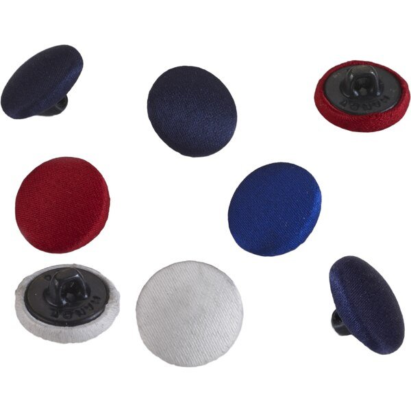 Satin Covered Buttons, 24 Ligne 5/8 In Black, 24 Buttons (3Pk), Pearl, Mfr#: M6024-9999-24