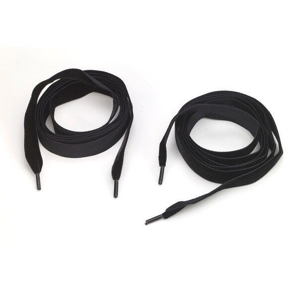 Velvet 5/8 In Tipped Laces, 54 In Lengths, Black (2Pk), Pearl, Mfr#: M8900-9999-54V