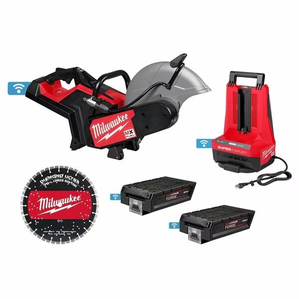 Cut-Off Saw Kit, 14 ft, Cordless, 29.6 lb, Milwaukee Tool, Mfr#: MXF315-2XC