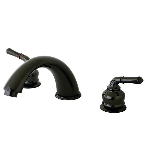 Roman Tub Faucet, Black Stainless Steel, Deck Mount, Kingston Brass, Mfr#: NB360