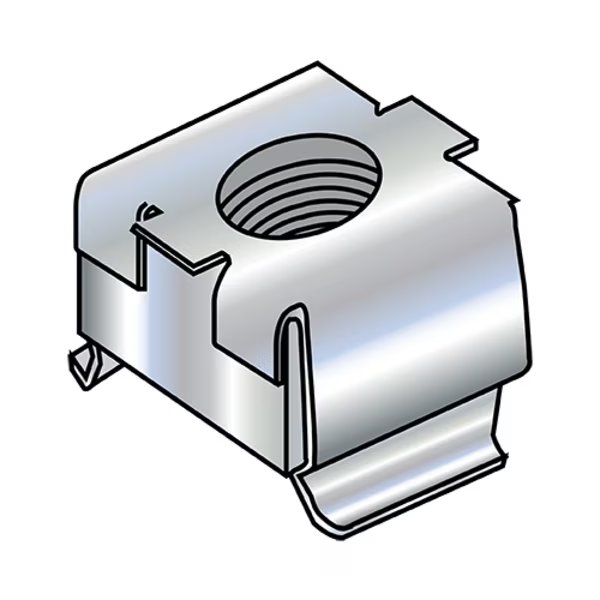 Cage Nut, 1/4"-20, Square Shape, Steel, Zinc Plated Finish, EnjoyTool Select, Mfr#: 14-093NCAG
