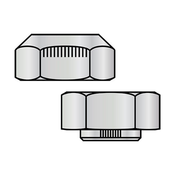 Lock Nut, 1"-8, Steel, Grade C, Wax, 0.513 in Ht, 50 PK, EnjoyTool Select, Mfr#: 100NO