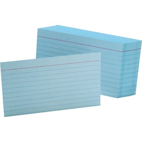 Index Card, Ruled, 3"X5", Blue, PK100, Oxford, Mfr#: 7321BLU